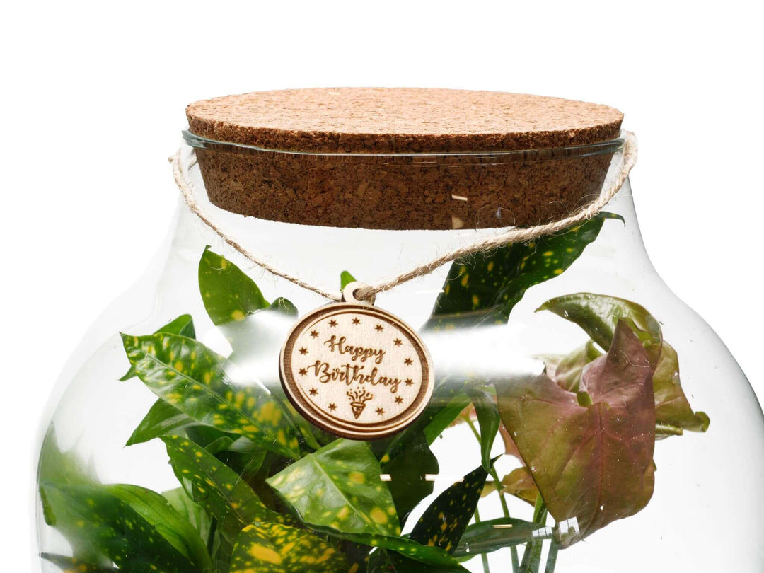 Wooden Gift Tag - Happy Birthday